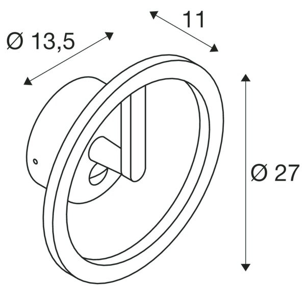 BIG WHITE SLV Q-RING nástěnné svítidlo, senzor, 3000 K, IP54, bílá 1007917