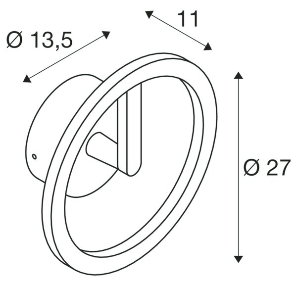 BIG WHITE SLV Q-RING nástěnné svítidlo, 3000 K FÁZE, IP65, bílá 1007919
