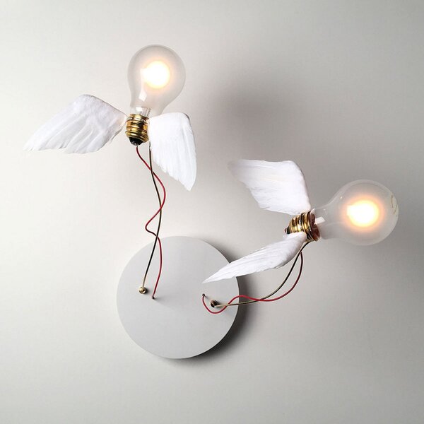 Stropní Lampa Ingo Maurer, Lucellino Doppio, stmívatelné, Bílá, Obývací pokoj, Design