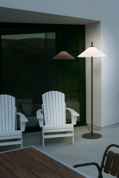 SAIGON šedá/bílá stojací lampa 2M R55 - FARO