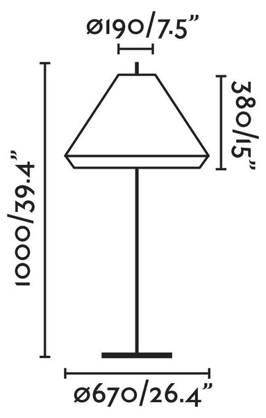 SAIGON šedá/hnědá stojací lampa 1M T70 - FARO