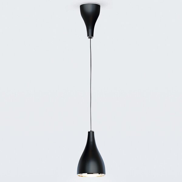 Závěsná svítidlo Serien Lighting, One Eighty Suspension Adjustab, stmívatelné, Černá, Obývací pokoj, Kov, Design
