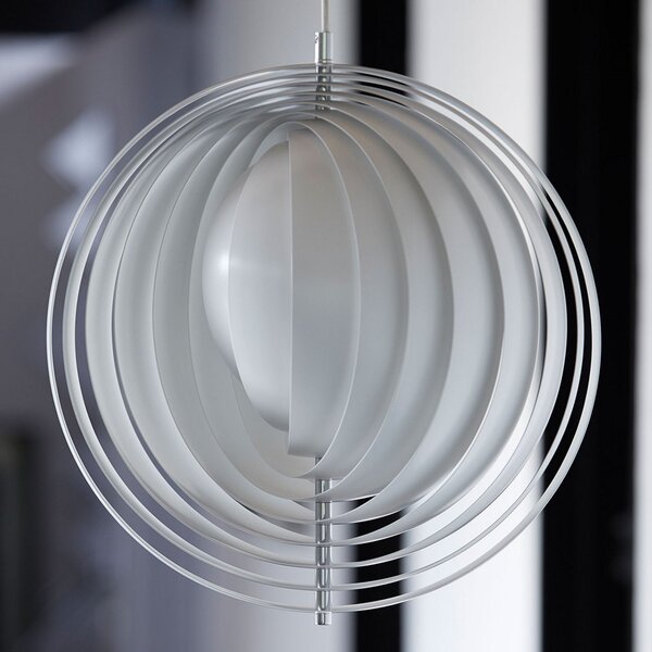 Závěsná svítidlo Verpan, Moon, stmívatelné, Bílá, Obývací pokoj, Kov, Design
