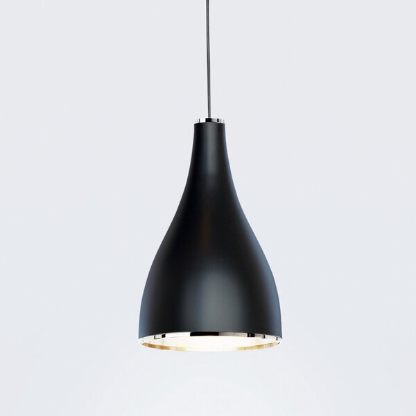 Závěsná svítidlo Serien Lighting, One Eighty Suspension Adjustab, stmívatelné, Černá, Obývací pokoj, Kov, Design