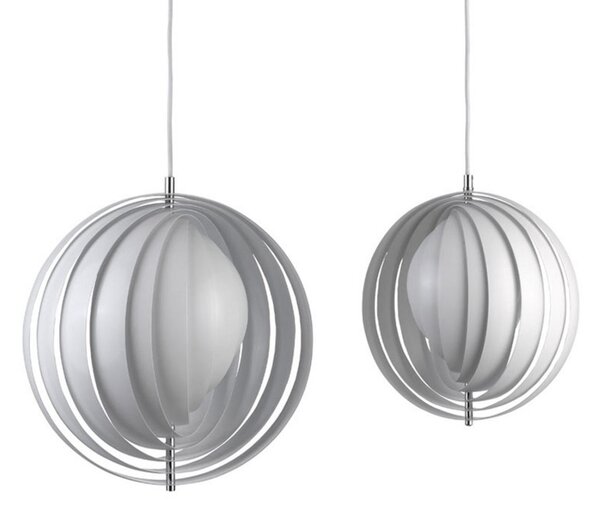 Závěsná svítidlo Verpan, Moon, stmívatelné, Bílá, Obývací pokoj, Kov, Design