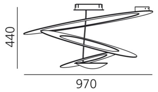 Artemide stropní svítidlo Pirce Ceiling R7s 11 W bílá