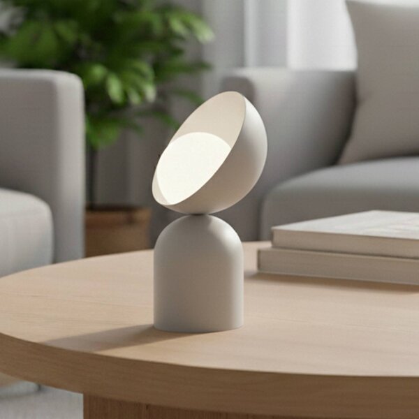 EMIBIG LIGHTING Stolní lampa Boto LN1, šedá, ocel/sklo, výška 31 cm, G9, Hliník / šedá / zinek, Obývací pokoj / jídelna, kov, Moderní