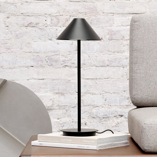 Stolní lampa Louis Poulsen, Keglen, stmívatelné, Černá, Obývací pokoj, Kov, Design
