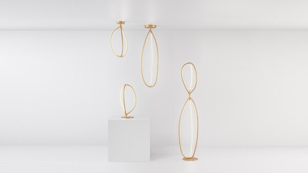 Artemide stolní lampa Arrival 17 W 3000K stmívatelná zlatá