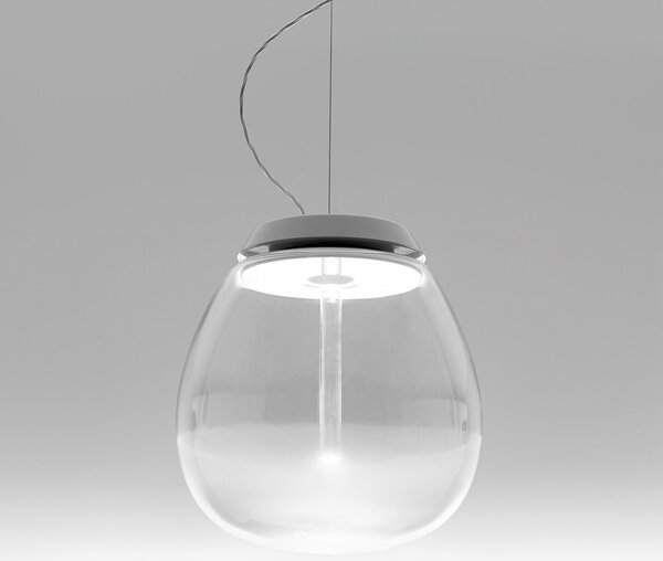 Závěsná svítidlo Artemide, Empatia, stmívatelné, Transparentní, Obývací pokoj, Sklo, Design