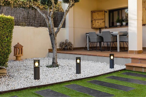 AKCE - KILA 400 sloupková lampa, tmavě šedá, kouřová - FARO