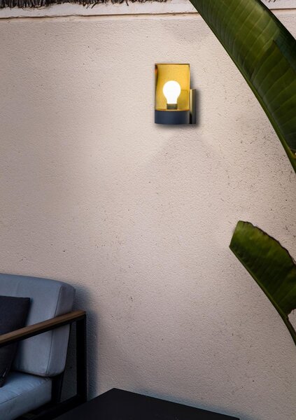 FARO 71745 KILA nástěnná lampa, tmavě šedá, jantarová - FARO