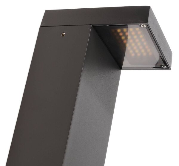 Deko-Light LED osvětlení cesty Lerna 1000 tmavě šedé výška 100 cm 7,4 W, Černá, Hliník, Moderní