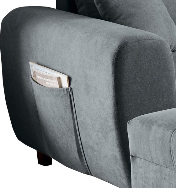ROHOVÁ SEDAČKA, textil, kompozitní dřevo, antracitová MID.YOU - Sedací soupravy, Online Only