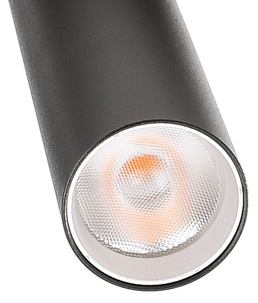 Deko-Light LED kolejnicový spot Slim 1fázový, černý, hliník, 5 W, 2 700 K, stmívatelný, Černá, Obývací pokoj / jídelna, Hliník, Moderní