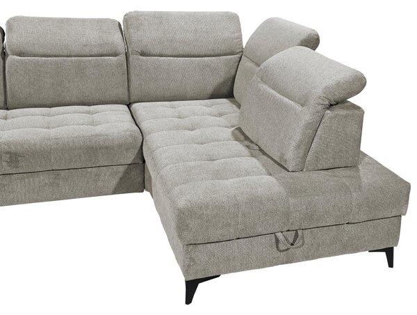 ROHOVÁ SEDAČKA, textil, šedohnědá MID.YOU - Sedací soupravy, Online Only