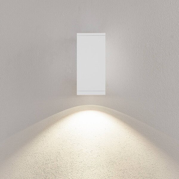 Deko-Light LED venkovní nástěnné svítidlo ShoreLine Pro Square, bílá, 830/840, stmívatelný, Bílá / opál, Hliník, Moderní