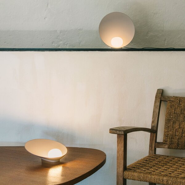 Stolní lampa Vibia, Musa, stmívatelné, Béžová, Obývací pokoj, Kov, Moderní