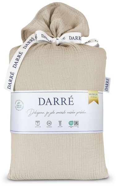 DARRÉ Mušelínové povlečení Sand Velikost: 140 x 200 + 70 x 90