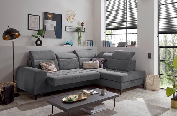 ROHOVÁ SEDAČKA, textil, antracitová MID.YOU - Sedací soupravy, Online Only