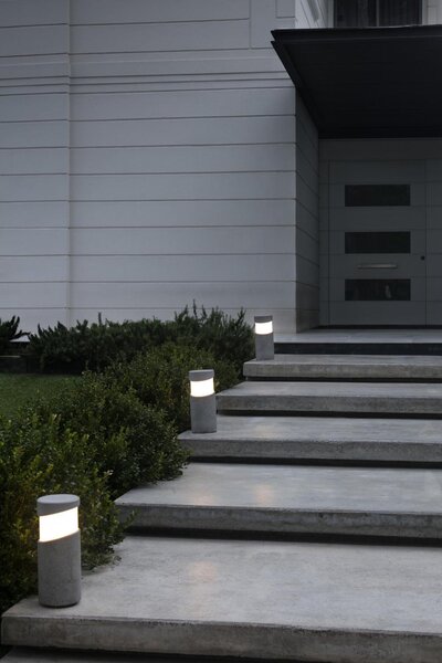 BLOCK 350 sloupková lampa, šedá - FARO