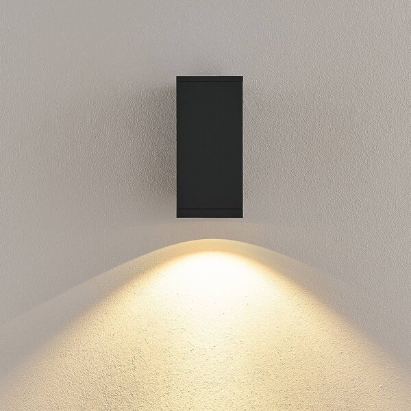 Deko-Light LED venkovní nástěnné svítidlo ShoreLine Pro Square, tmavě šedá, 830/840, stmívatelný, Černá, Hliník, Moderní