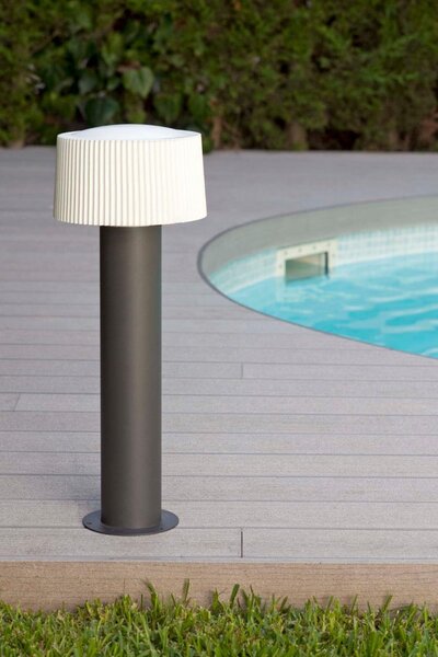 MUFFIN sloupková lampa, tmavě šedá, H610 - FARO