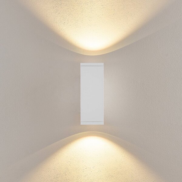 Deko-Light LED venkovní nástěnné svítidlo ShoreLine Pro Square up/down, bílá, stmívatelný, Bílá / opál, Hliník, Moderní