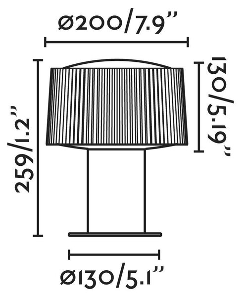 MUFFIN sloupková lampa, tmavě šedá, H300 - FARO