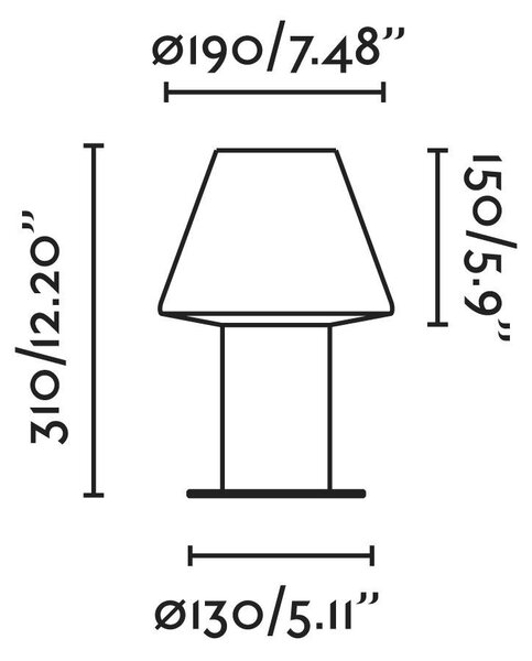 MISTU sloupková lampa, tmavě šedá, H300 - FARO