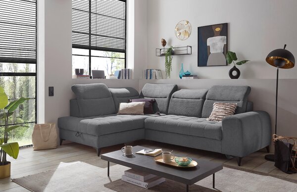 ROHOVÁ SEDAČKA, textil, antracitová MID.YOU - Sedací soupravy, Online Only
