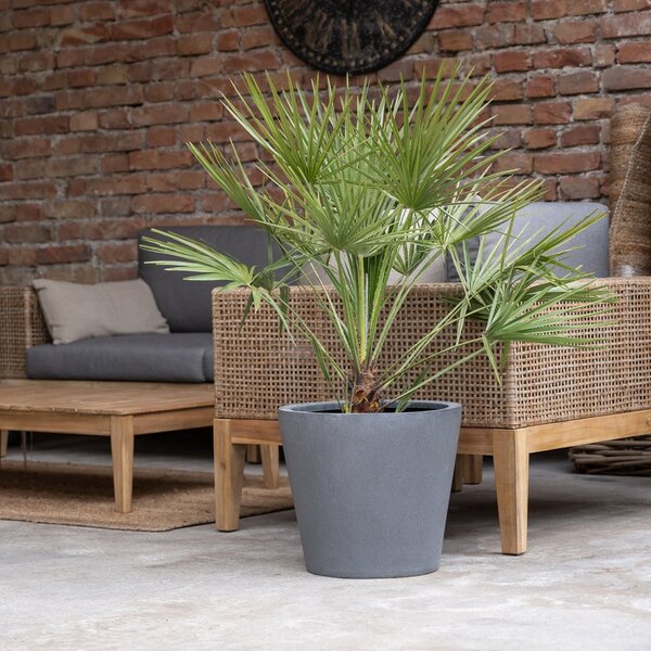 Květináč Bucket šedý S, ⌀ 50 cm x v 40 cm, 6,5 kg, 57l