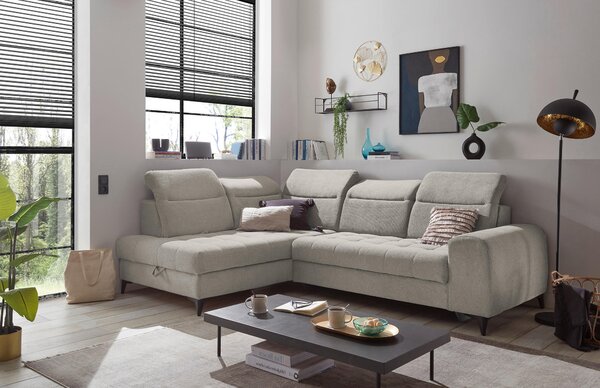 ROHOVÁ SEDAČKA, textil, šedá MID.YOU - Sedací soupravy, Online Only