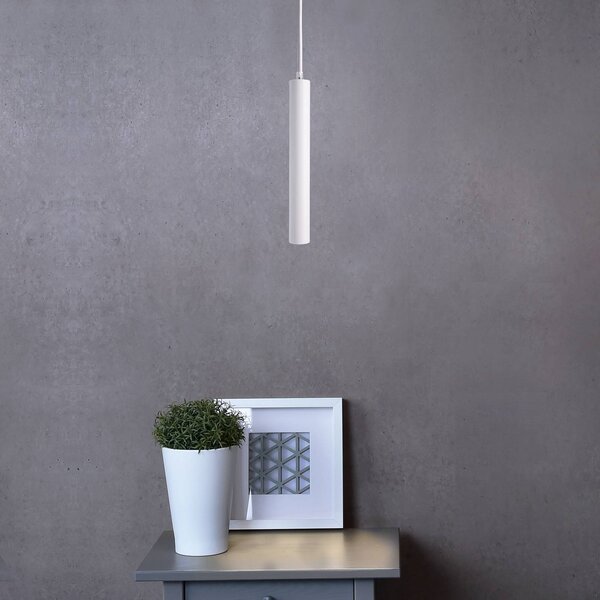 Deko-Light Závěsné LED světlo Slim, bílé, hliník, 2 700 K, stmívatelný, Bílá / opál, Obývací pokoj / jídelna, Hliník, Moderní