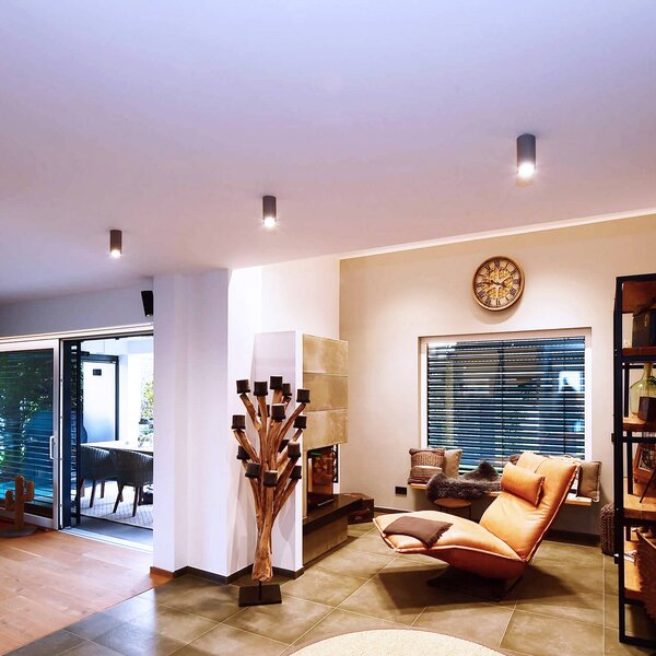 Deko-Light LED svítidlo Lucea 6, černé, hliník, 2 700 K, stmívatelný, Černá, Obývací pokoj / jídelna, Hliník, Moderní