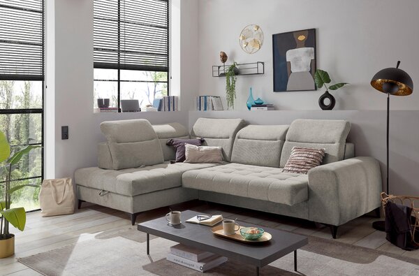 ROHOVÁ SEDAČKA, textil, šedá MID.YOU - Sedací soupravy, Online Only