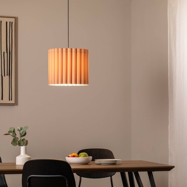 Duolla Závěsné světlo Aria, cappuccino, mikrovlákno, E27, stmívatelný, Hnědá / rez, Obývací pokoj / jídelna, Textil / tkanina / hedvábí