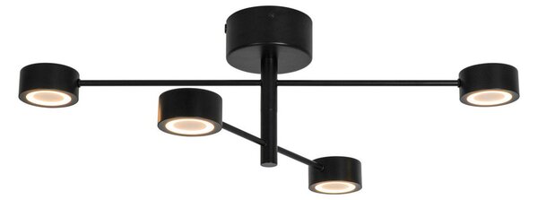 Stropní Lampa Nordlux, Clyde Flex, stmívatelné, Černá, Ložnice, Kov