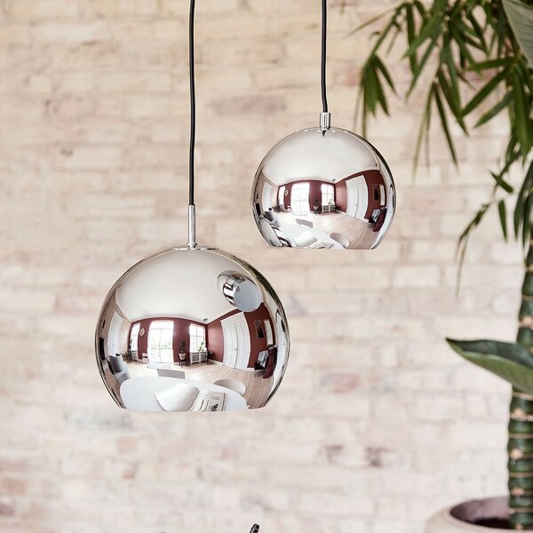 Závěsná svítidlo FRANDSEN, Ball, stmívatelné, Metalická, Obývací pokoj, Kov, Design