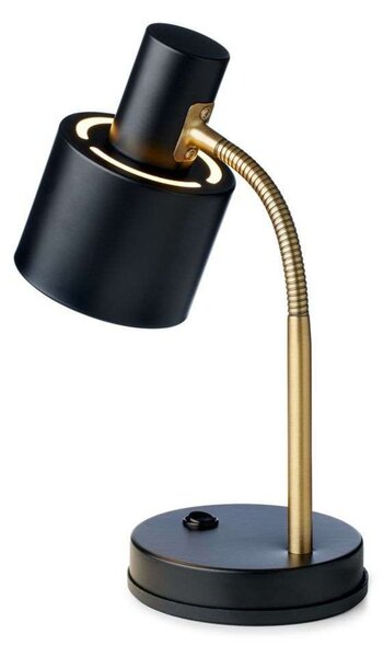 Stolní lampa Halo Design, Černá, Obývací pokoj, Kov
