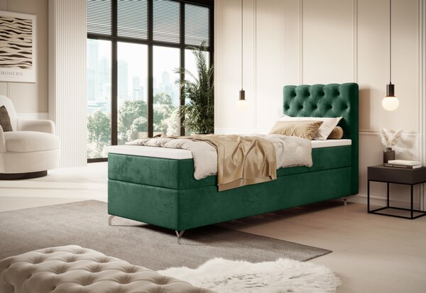Čalouněná postel boxspring FESTER, 80x200, Monolith 97, levá