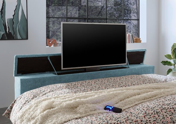 POSTEL BOXSPRING, 180/200 cm, modrá Carryhome - Manželské postele, Online Only