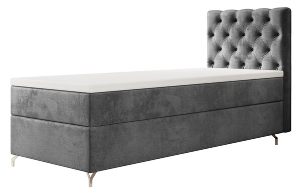 Čalouněná postel boxspring FESTER, 90x200, Monolith 92, levá