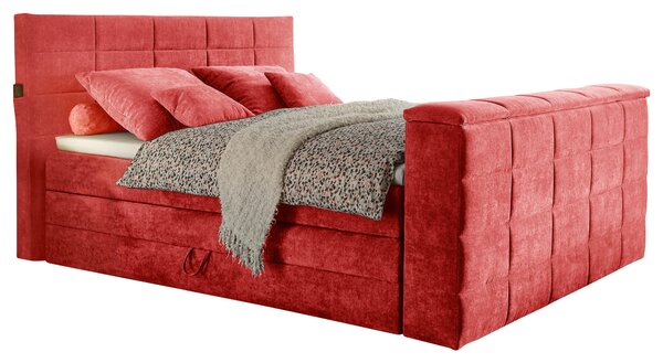 POSTEL BOXSPRING, 180/200 cm, červená Carryhome - Postele s úložným prostorem, Online Only