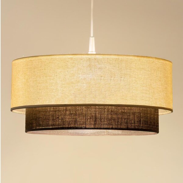 Brilagi - LED Lustr na lanku BOHO STYLE 1xE27/15W/230V pr. 40 cm krémová/hnědá