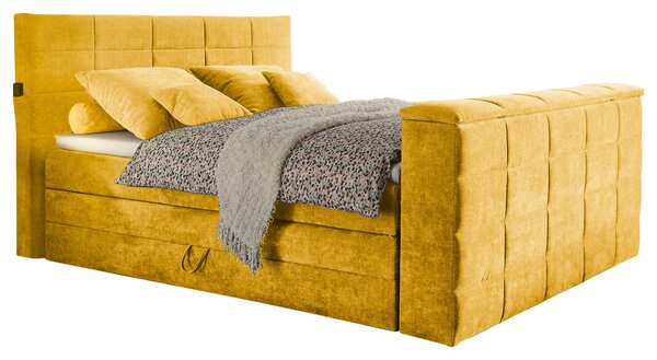 POSTEL BOXSPRING, 180/200 cm, žlutá Carryhome - Postele s úložným prostorem, Online Only