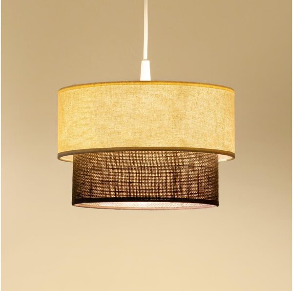 Brilagi - LED Lustr na lanku BOHO STYLE 1xE27/15W/230V pr. 25 cm krémová/hnědá