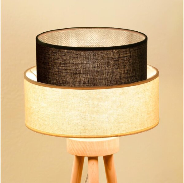Brilagi - LED Stolní lampa BOHO STYLE 1xE27/15W/230V krémová/hnědá