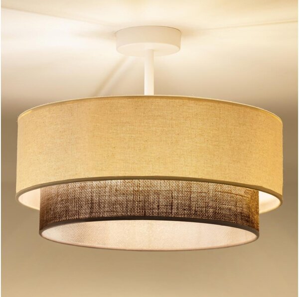 Brilagi - LED Přisazený lustr BOHO STYLE 1xE27/15W/230V pr. 40 cm krémová/hnědá