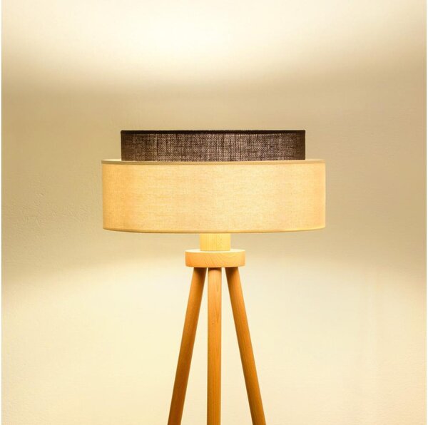 Brilagi - LED Stojací lampa BOHO STYLE 1xE27/15W/230V krémová/hnědá